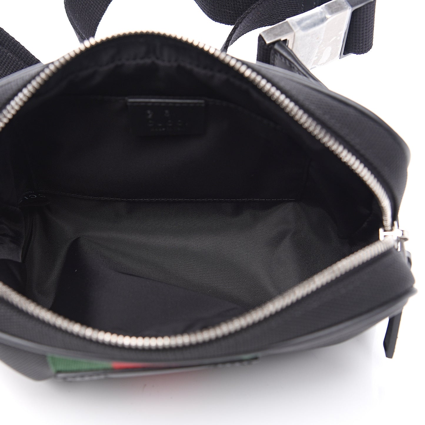 Canvas Web Slim Belt Bag Black