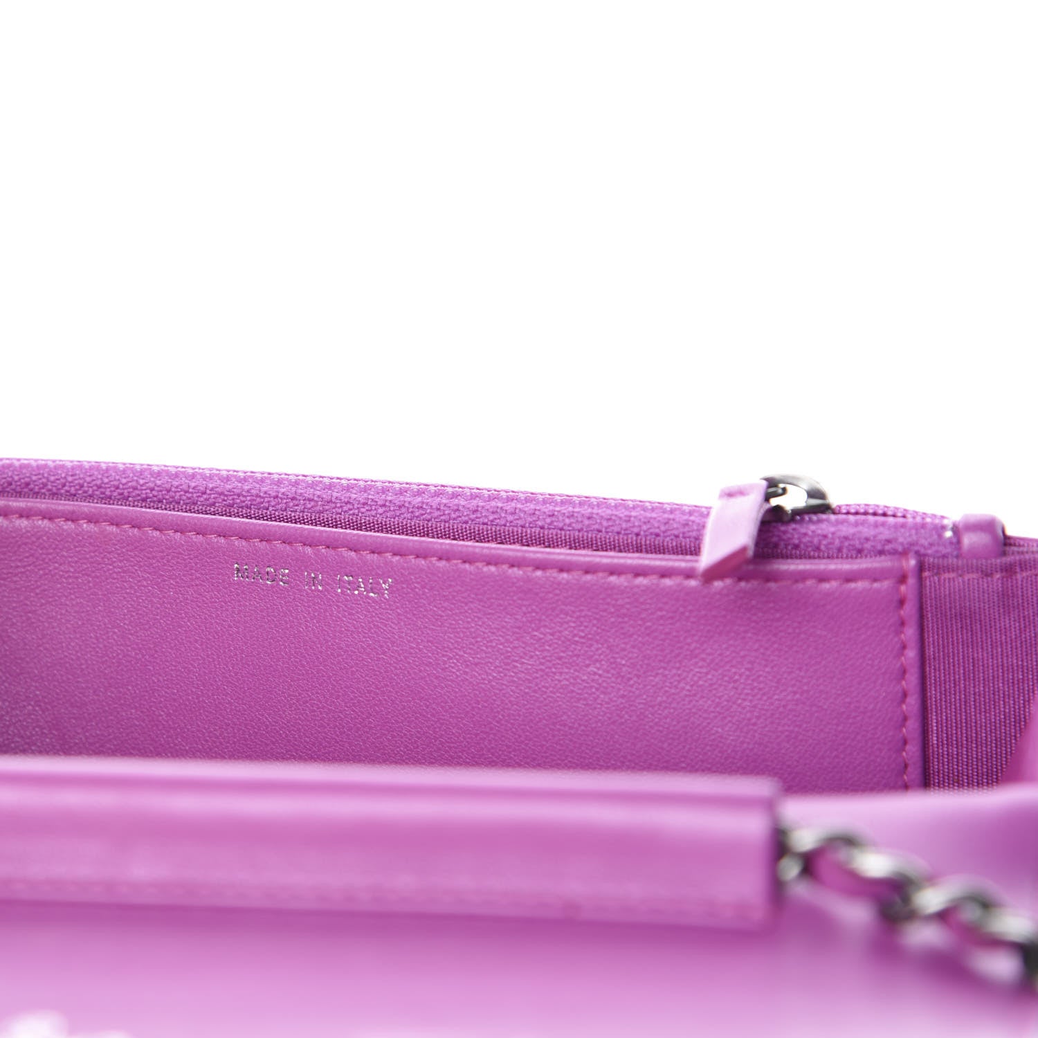 Chanel Lambskin Quilted Boy Wallet On Chain WOC Dark Pink 7 of 13