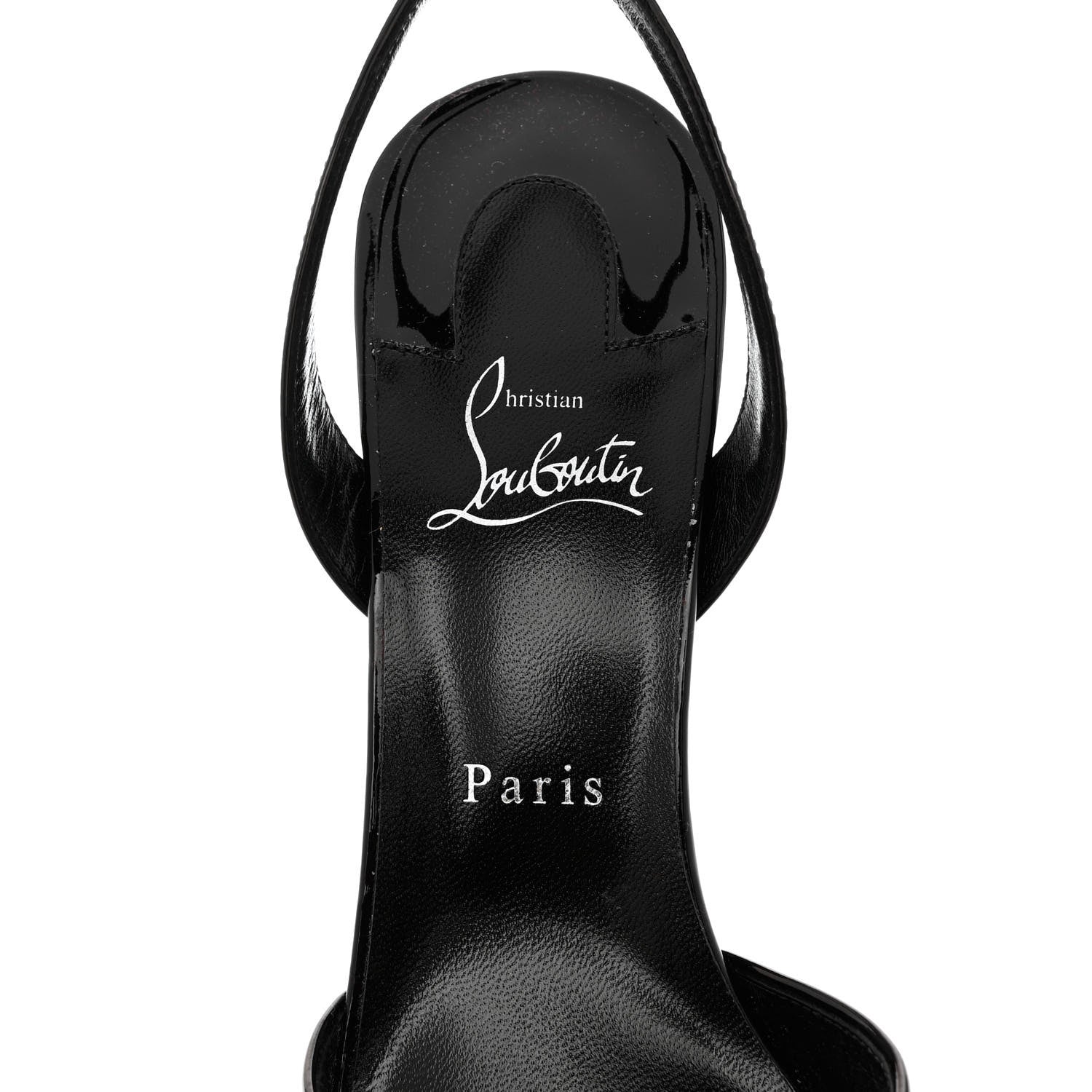 Christian Louboutin Patent Astrid Sling 85 Pumps 40.5 Black 6 of 8