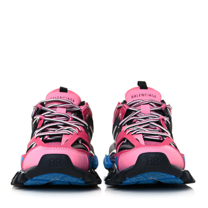 Balenciaga Mesh Nylon Metallic Fabric Womens Track Sneakers 37 Pink Blue 2 of 8