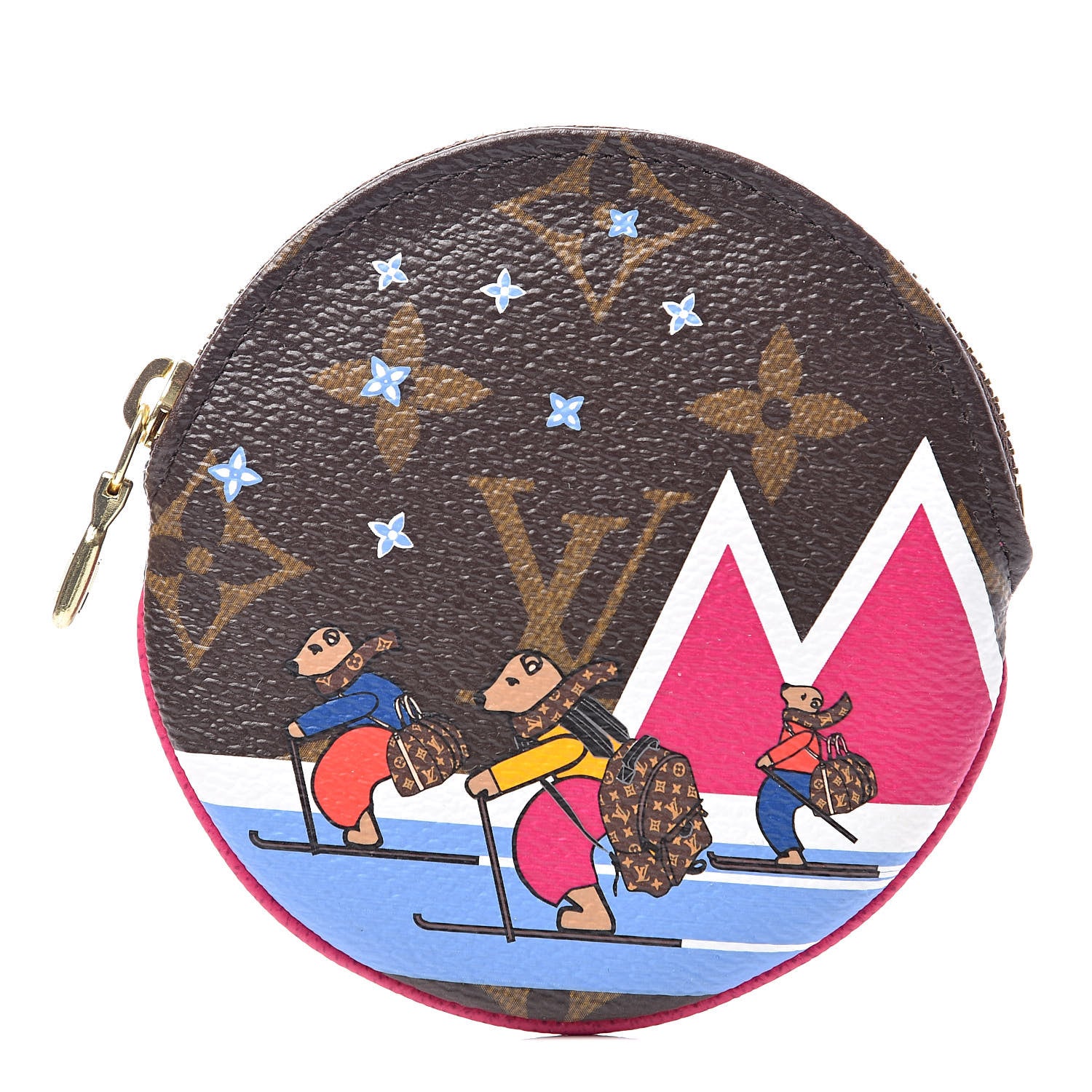 Louis Vuitton Monogram 2018 Christmas Animation Round Coin Purse 1 of 7