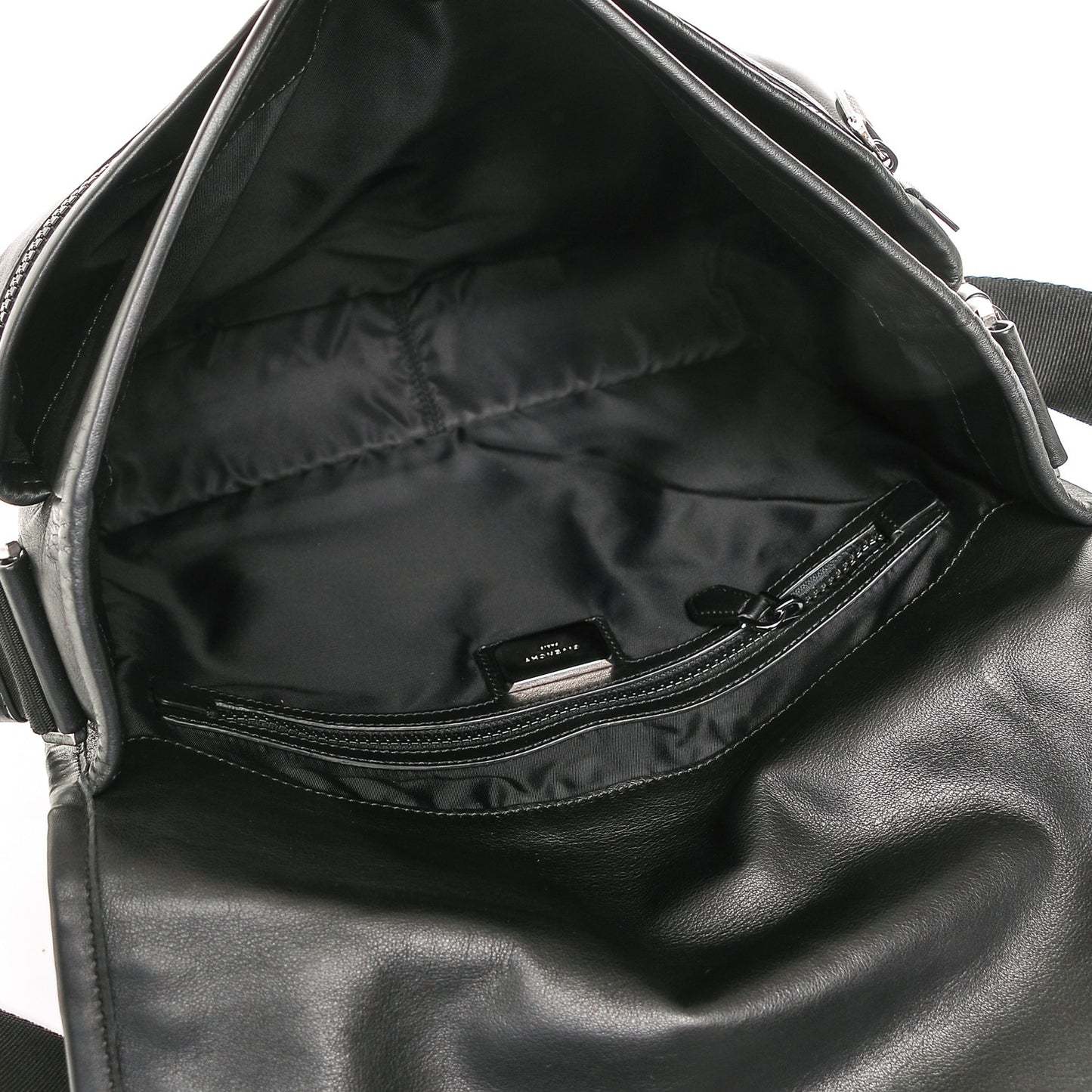 Calfskin Obsedia Messenger Black