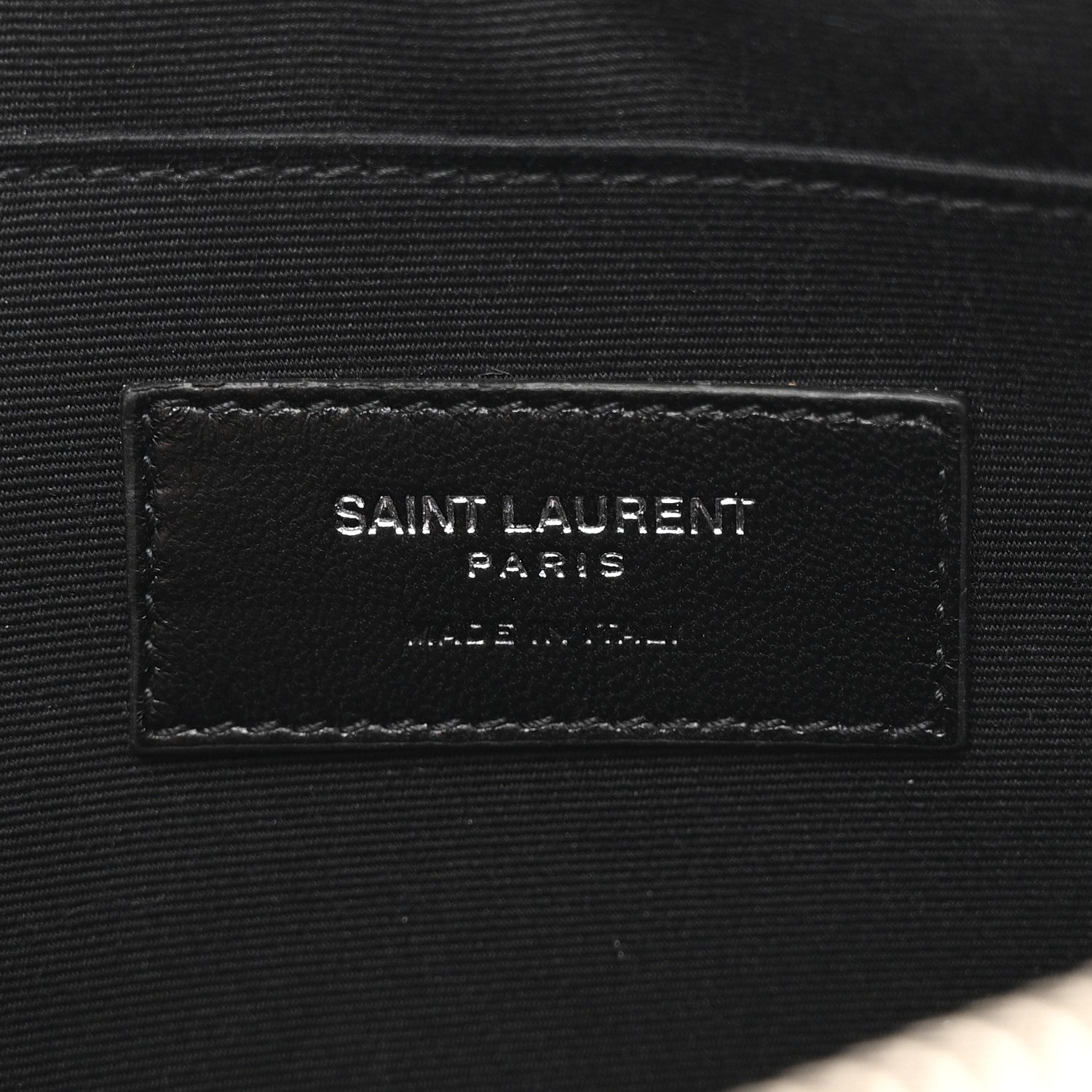 Saint Laurent Calfskin Crocodile Embossed Document Holder Black 6 of 9