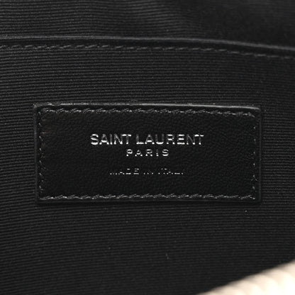 Saint Laurent Calfskin Crocodile Embossed Document Holder Black 6 of 9