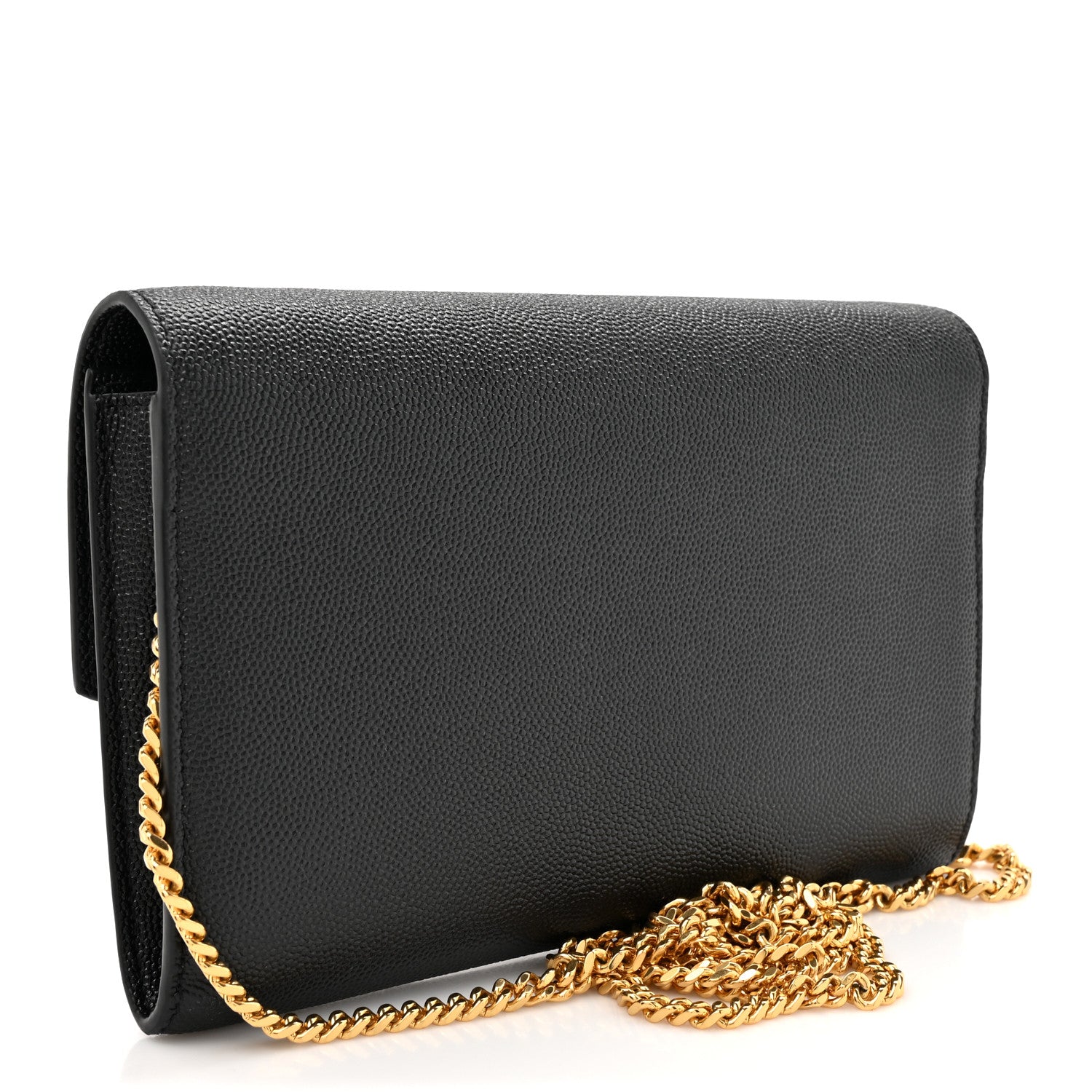 Saint Laurent Grain De Poudre Uptown Chain Wallet Black 2 of 11