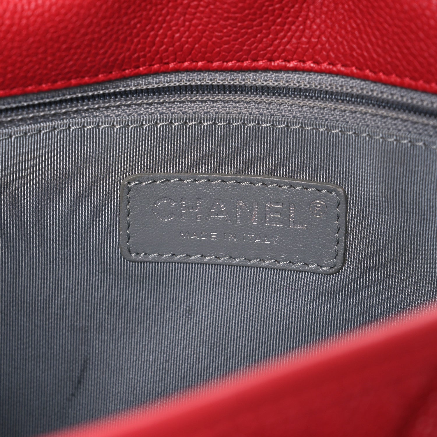 Chanel Caviar Quilted Medium French Riviera Flap Red 6 of 10
