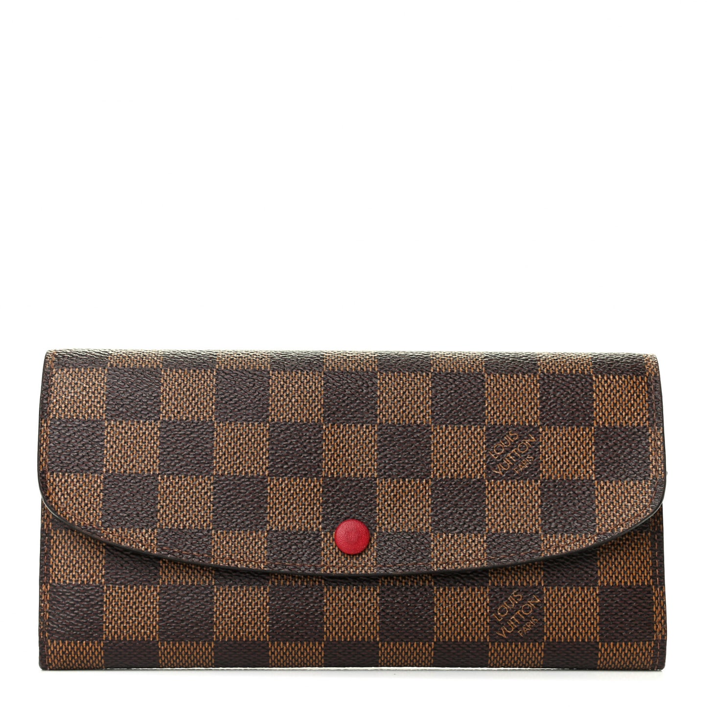 Damier Ebene Emilie Wallet Red