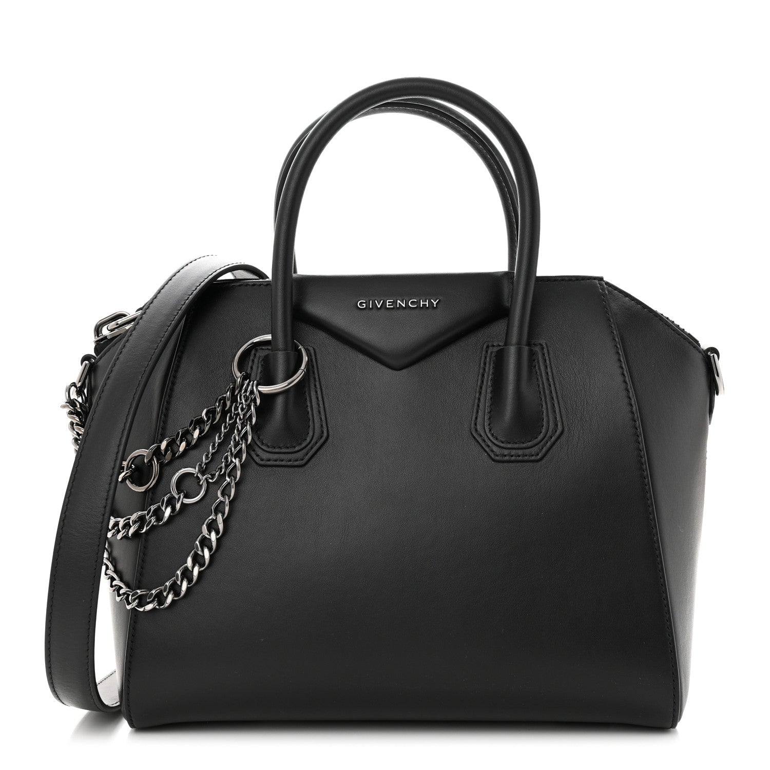 Givenchy Smooth Calfskin Chains Small Antigona Black 1 of 12