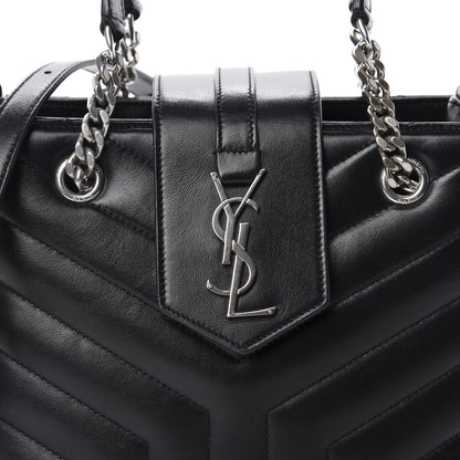 Saint Laurent Calfskin Y Quilted Monogram Small Loulou Shopper Black 12 of 12