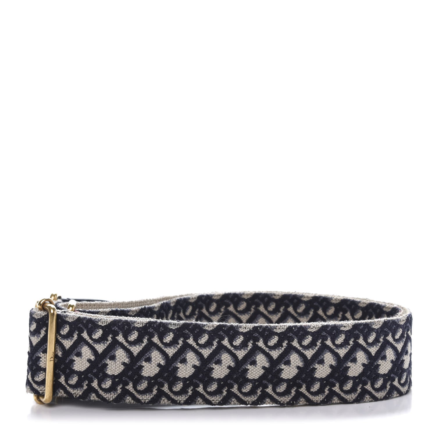 Christian Dior Oblique Adjustable Shoulder Strap Blue 2 of 5