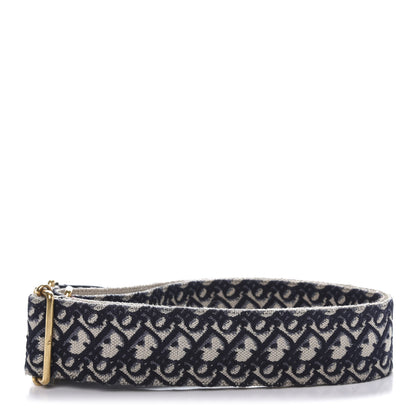 Christian Dior Oblique Adjustable Shoulder Strap Blue 2 of 5