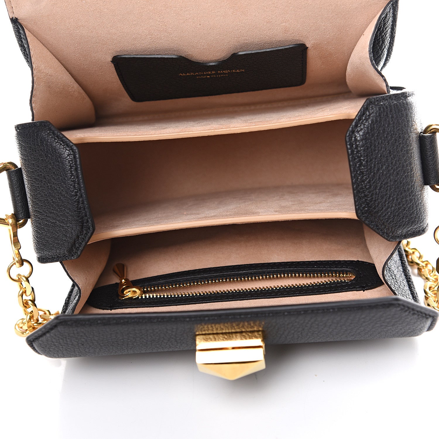 Alexander McQueen Fine Grain Goatskin Box Shoulder Bag 19 Black 4 of 9