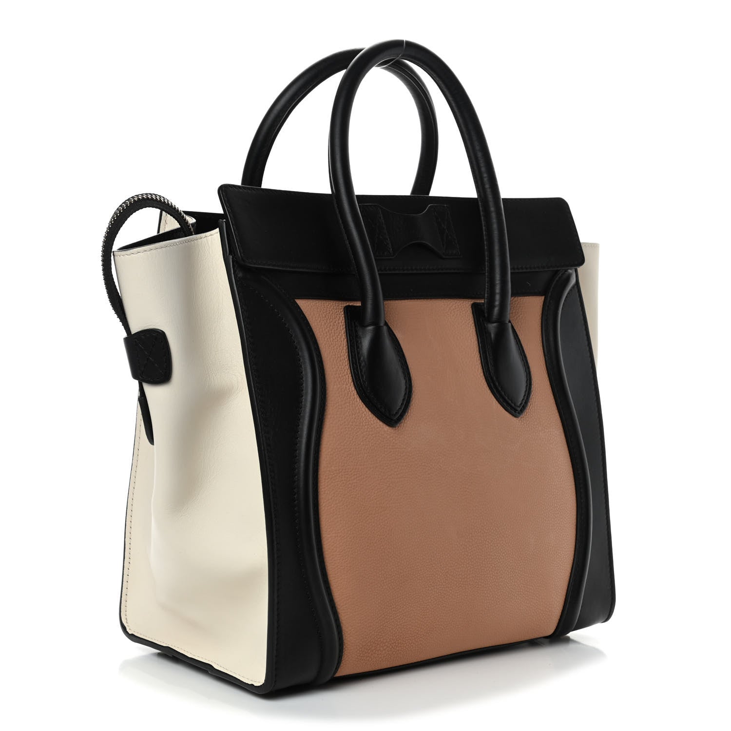 Celine Velluto Calfskin Mini Tri-Color Luggage Flesh 2 of 5
