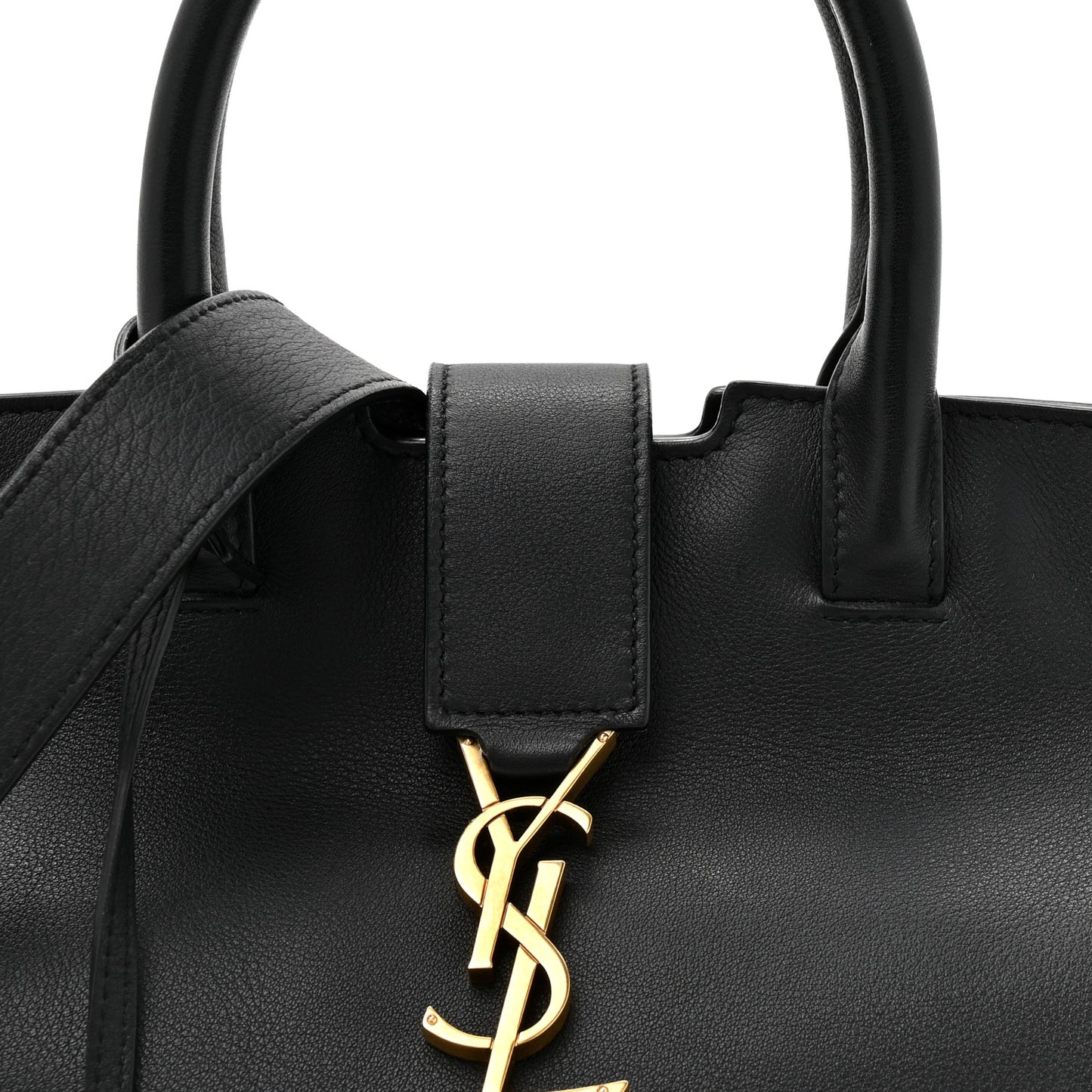 Calfskin Suede Small Monogram Downtown Cabas Black