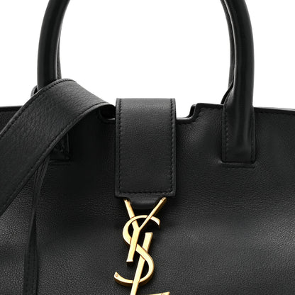 Saint Laurent Calfskin Suede Small Monogram Downtown Cabas Black 7 of 10