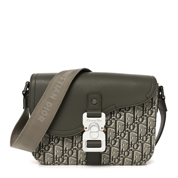 Christian Dior ショルダーバッグ Christian Dior Oblique Jacquard Grained Calfskin Small Saddle