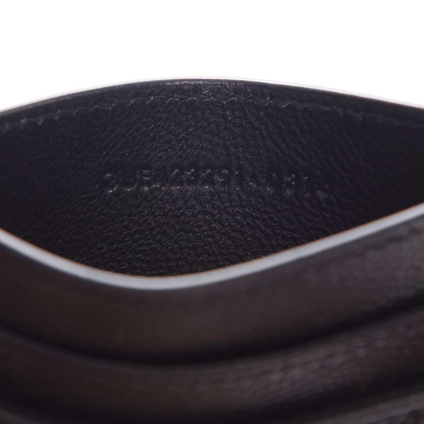 Grain De Poudre Matelasse Chevron Monogram Credit Card Case Black
