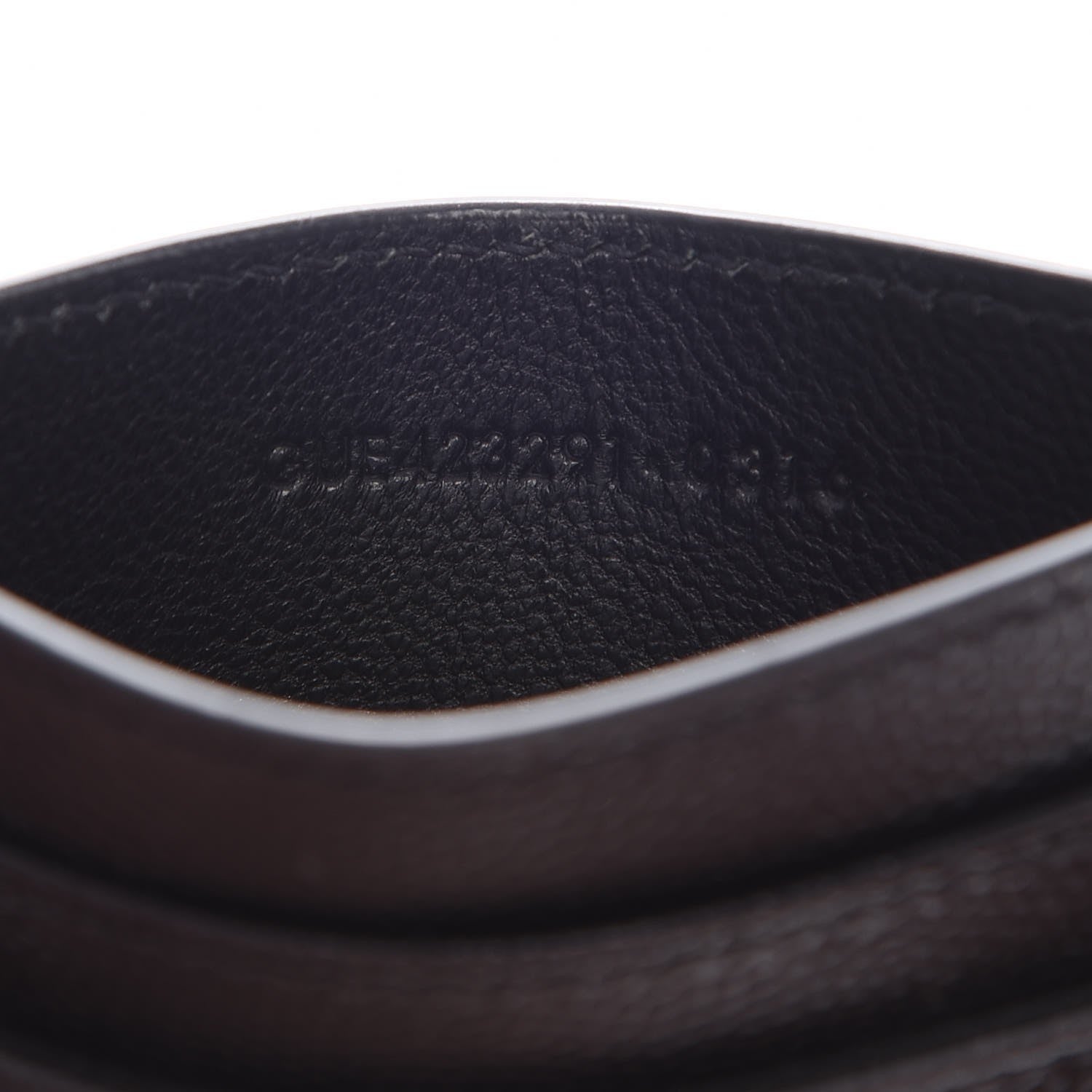 Saint Laurent Grain De Poudre Matelasse Chevron Monogram Credit Card Case Black 11 of 12