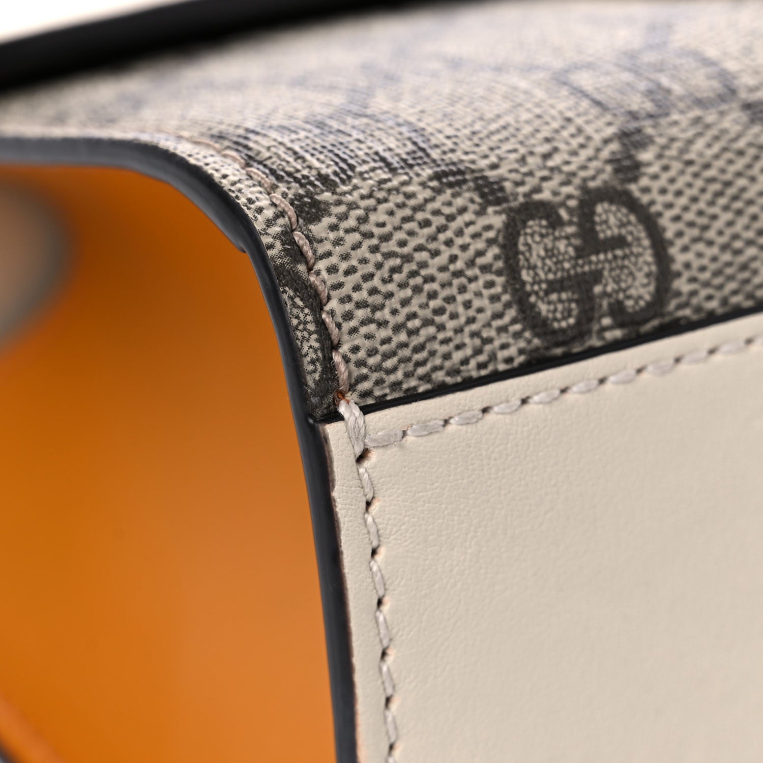 Gucci GG Supreme Monogram Calfskin Small Padlock Shoulder Bag Beige Mystic White Sun Oil 9 of 17