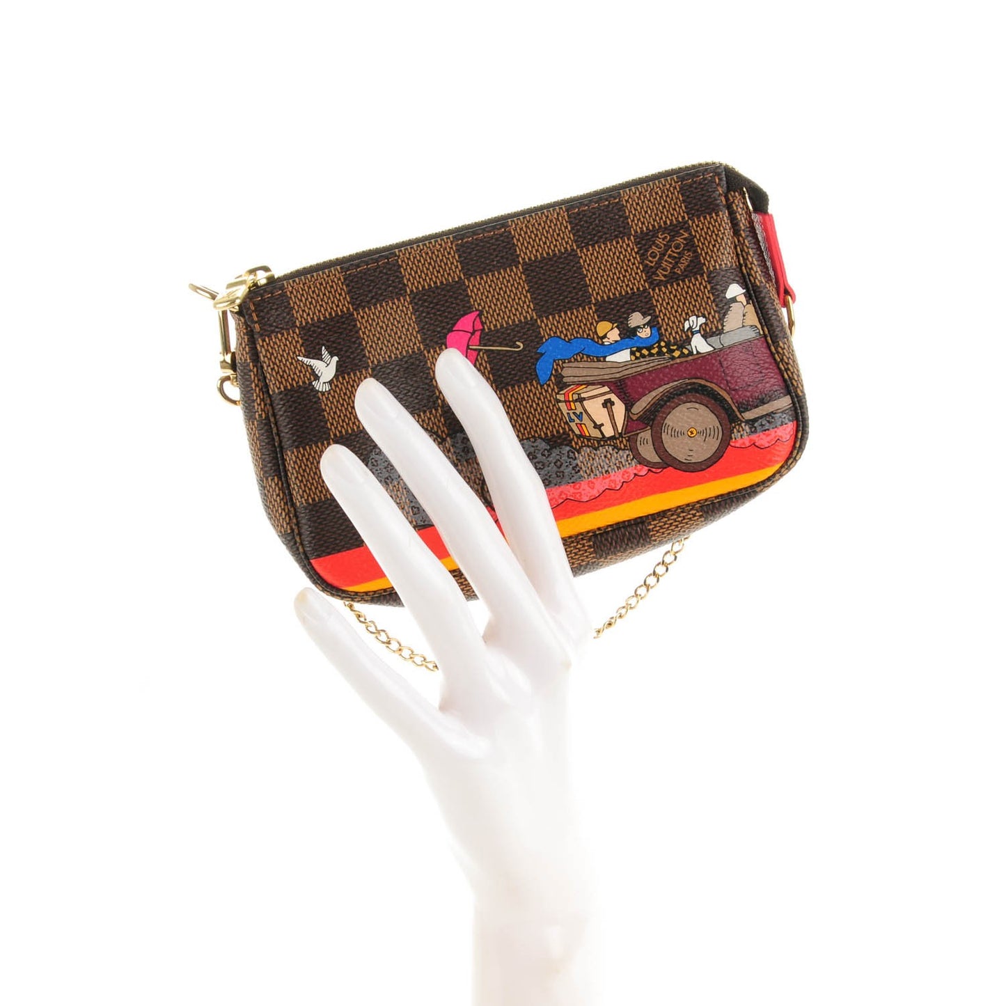 Damier Ebene 2015 Christmas Animation Mini Pochette Accessories