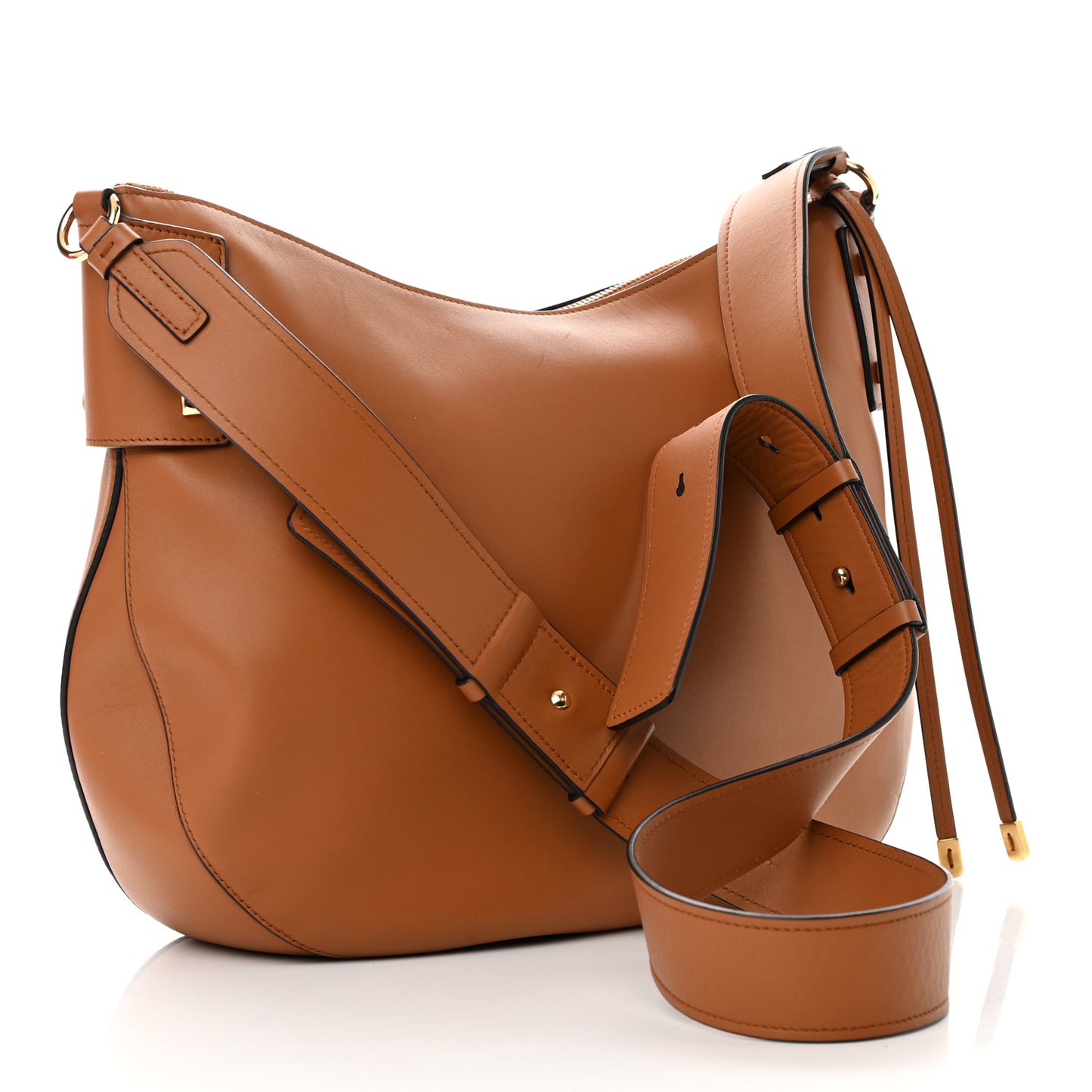 Calfskin Fiona Hobo Brown