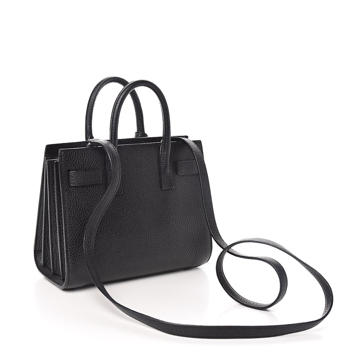 Grained Calfskin Nano Sac De Jour Black
