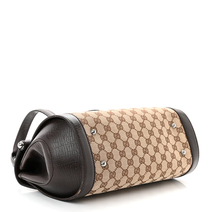 Gucci Monogram Bamboo Bullet Bag Dark Brown 4 of 14
