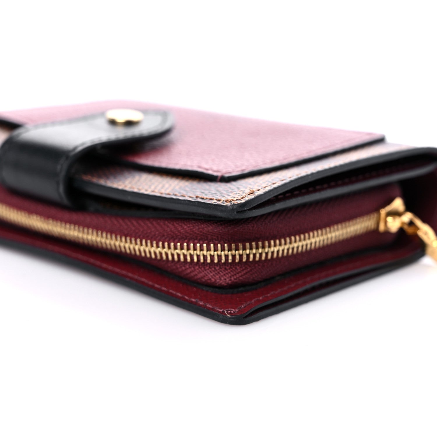 Louis Vuitton Damier Ebene Juliette Wallet Bordeaux Black 12 of 14