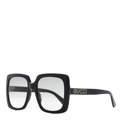 Gucci Crystal Square Frame GG Sunglasses GG0418S Black 1 of 8