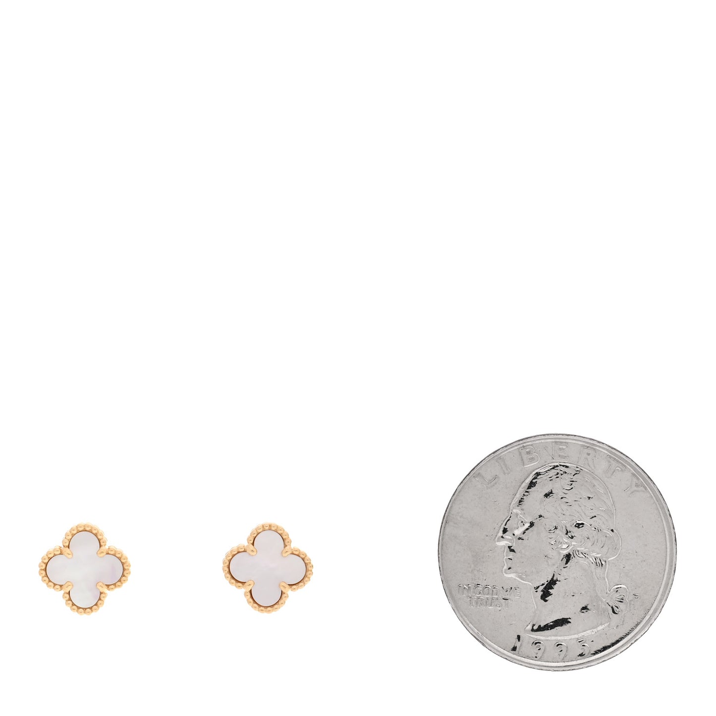18K Yellow Gold Mother of Pearl Sweet Alhambra Earrings