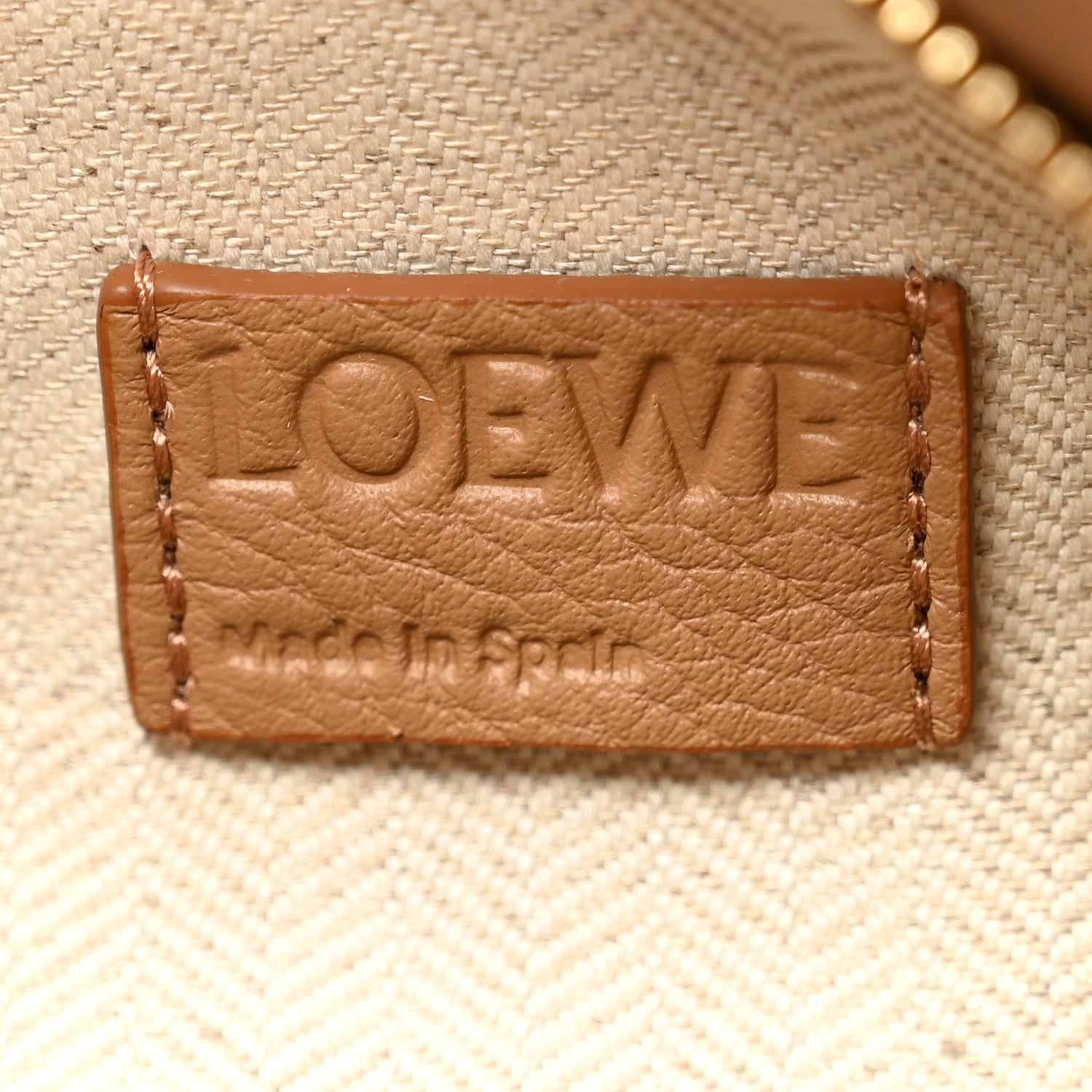 Loewe Grained Calfskin Medium Puzzle Edge Bag Toffee 6 of 10