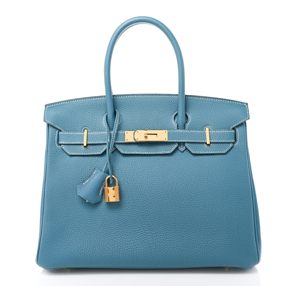 Hermes Togo BIRKIN 30 Blue Jean 1 of 11