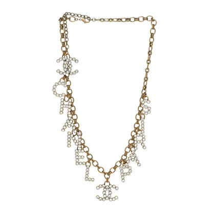 Chanel Crystal City of Lights Letter Chain Belt Gold 3 of 5