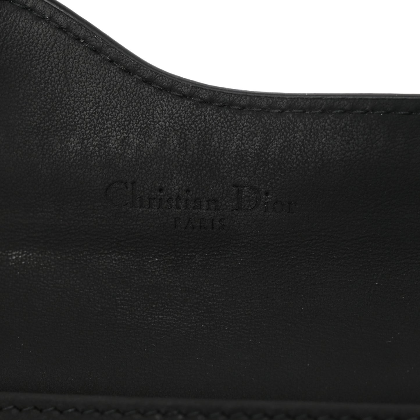 Ultra Matte Calfskin Saddle Card Holder Black