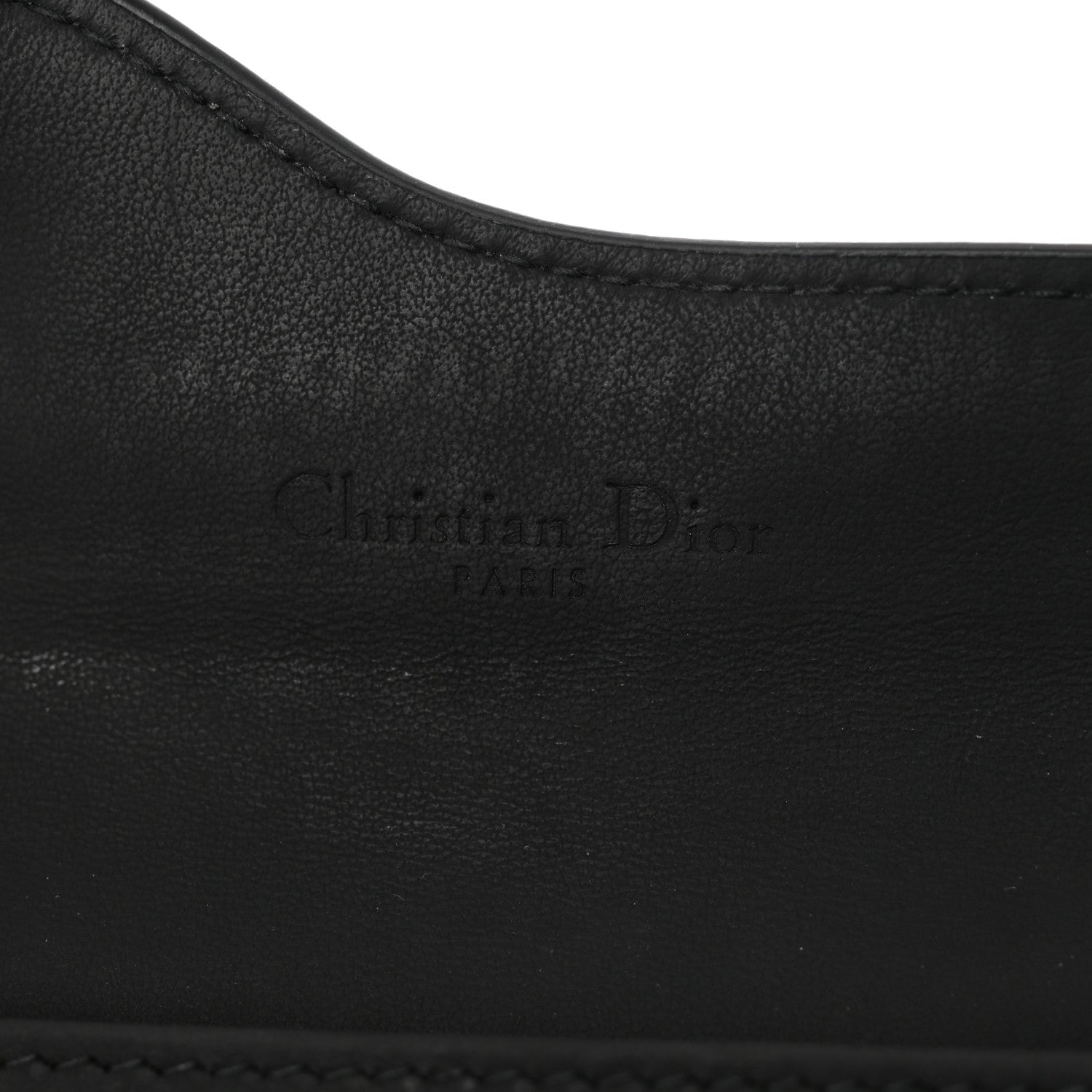 Christian Dior Ultra Matte Calfskin Saddle Card Holder Black 6 of 7