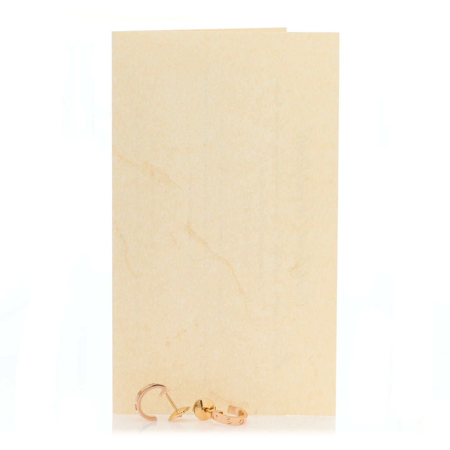 18K Pink Gold Small LOVE Hoop Earrings