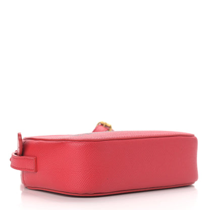 Balenciaga Signature Grained Calfskin Logo XS Ville Camera Bag Rouge Lantern Black 4 of 12