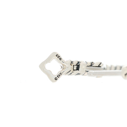 David Yurman Sterling Silver Diamond Confetti Hoop Earrings 4 of 4