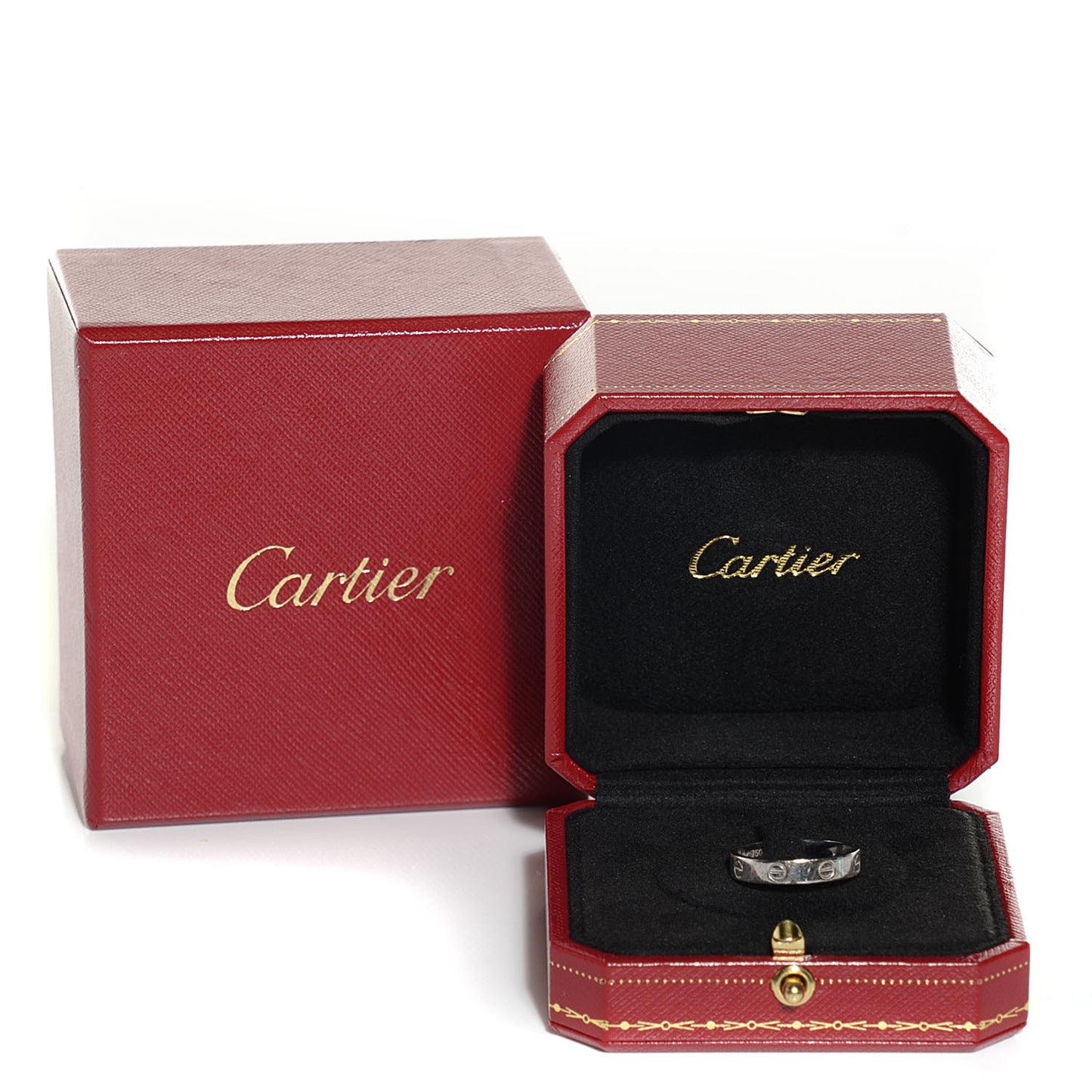 18K White Gold 4mm LOVE Wedding Band Ring 57 8