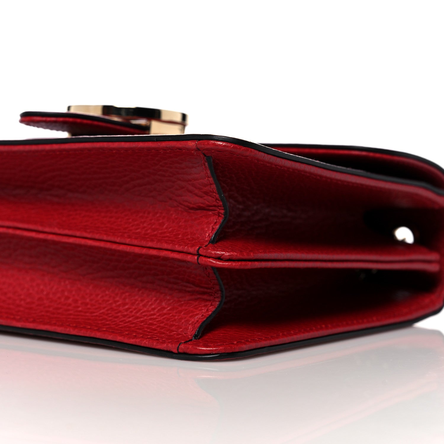 Gucci Dollar Calfskin Small Interlocking G Shoulder Bag Red 10 of 11