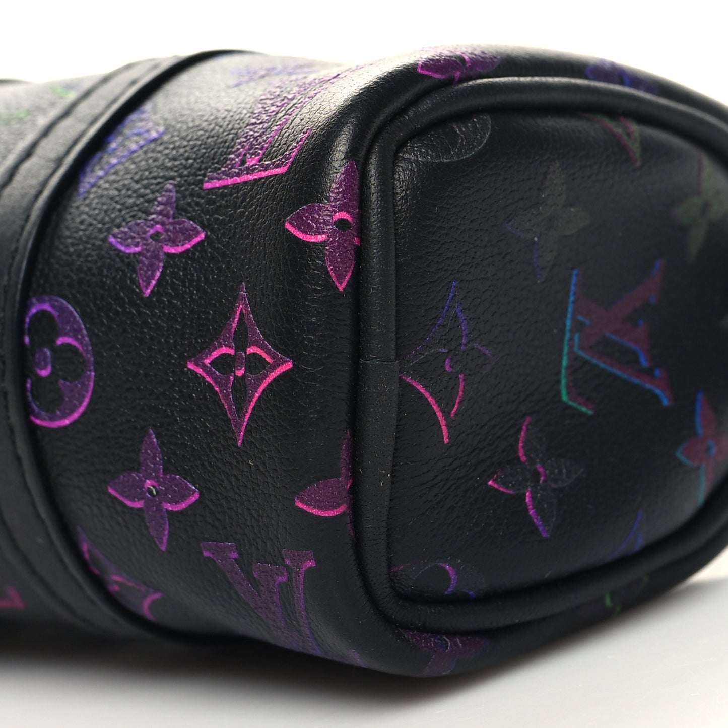 Monogram Spotlight Mini Keepall Bag Charm Key Holder Black Borealis