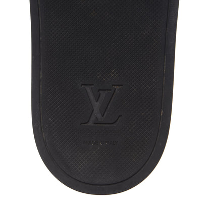 Louis Vuitton Rubber Monogram Eclipse Mens Waterfront Mules 11 Black 7 of 8
