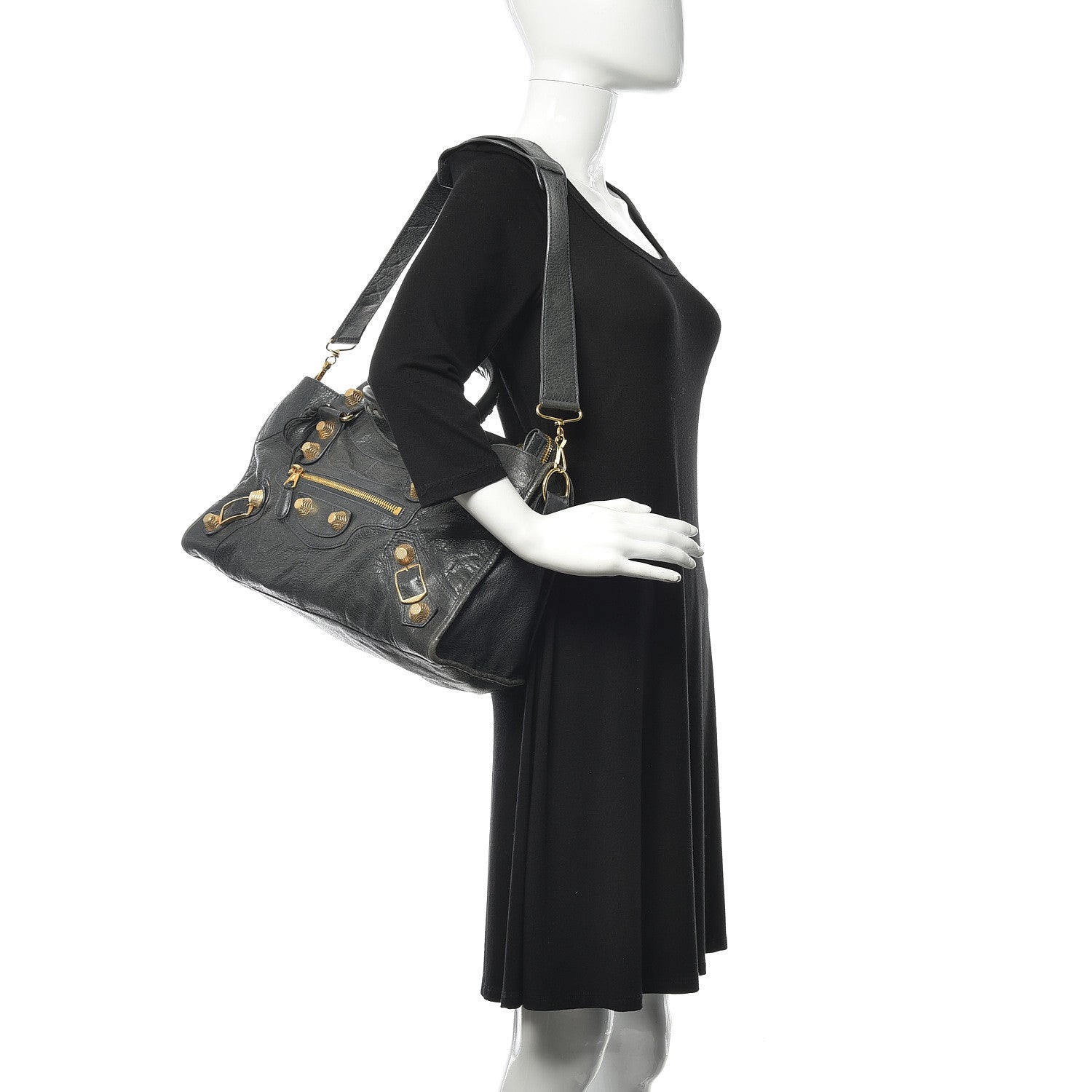 Balenciaga Agneau Giant 21 Gold Hardware Part Time Anthracite 2 of 17