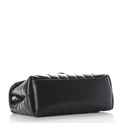 Saint Laurent Calfskin Y Quilted Monogram Small Loulou Chain Satchel Black 3 of 8