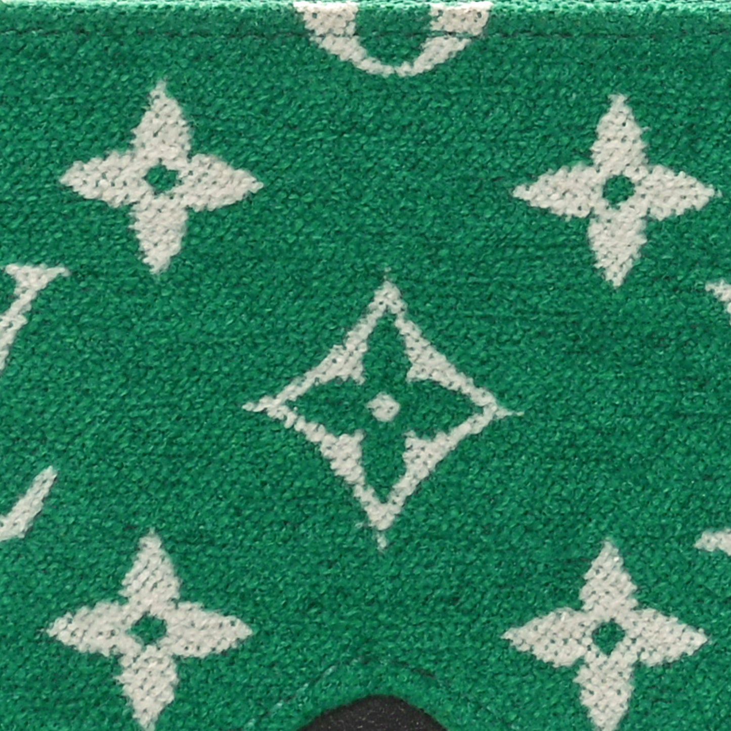Jacquard Velvet Monogram LV Match Sunglasses Case GM Vert