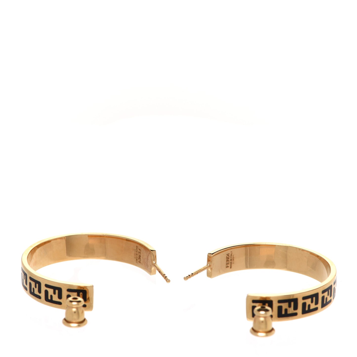FF Hoop Earrings Gold