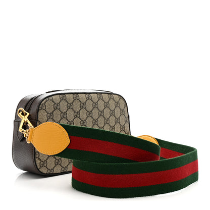 Gucci GG Supreme Monogram Web Neo Vintage Shoulder Bag Beige New Acero Crop 3 of 12