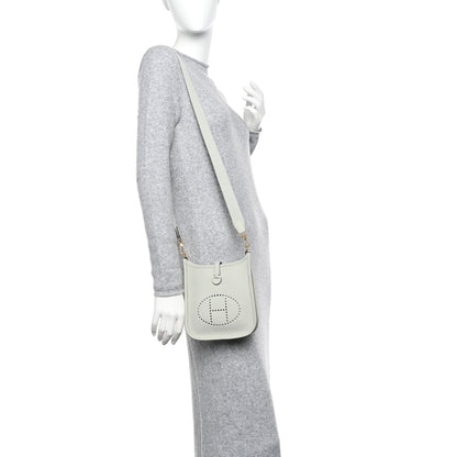 Hermes Taurillon Clemence Amazone Evelyne TPM Gris Neve 2 of 10