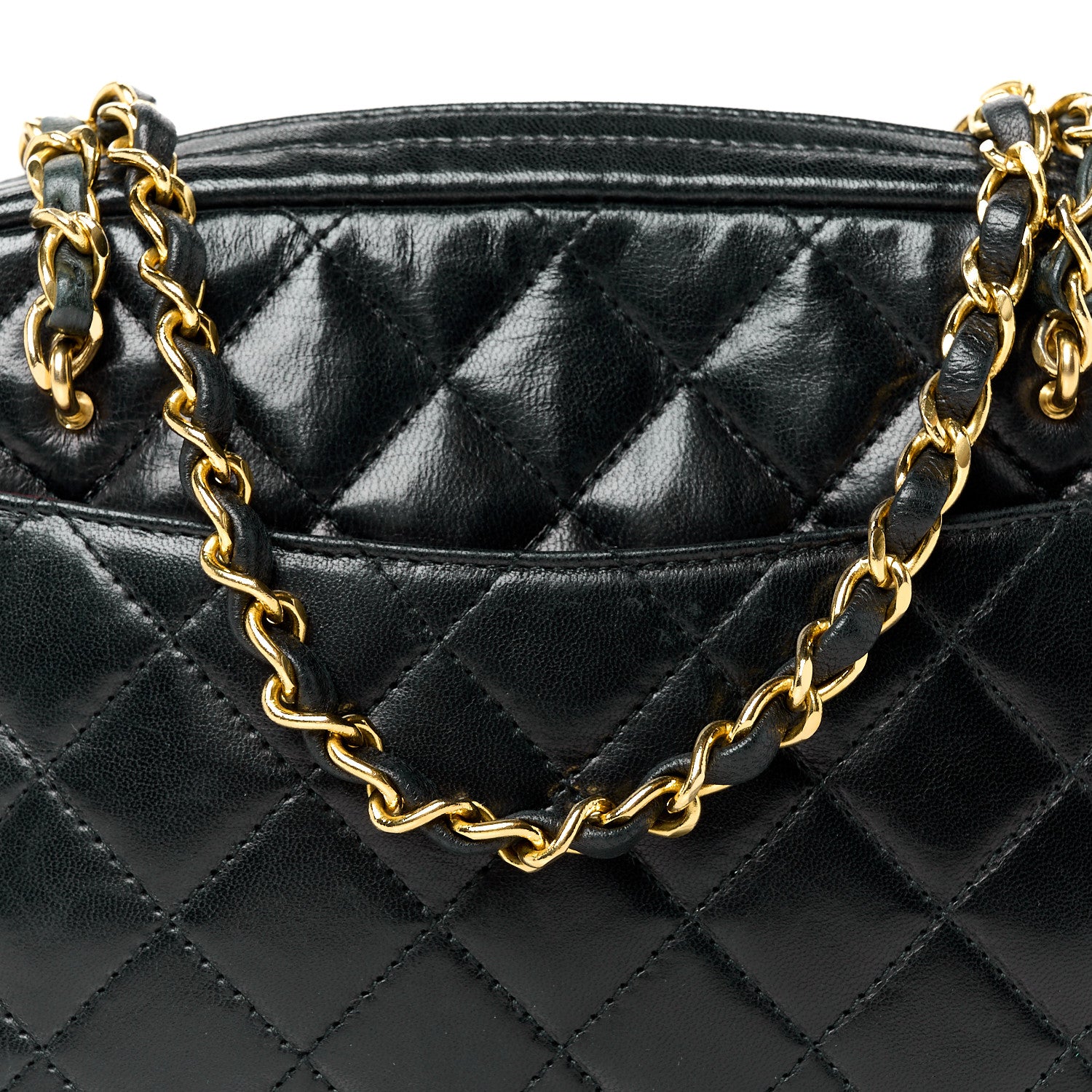 Chanel Lambskin Quilted Camera Case Black 9 of 11