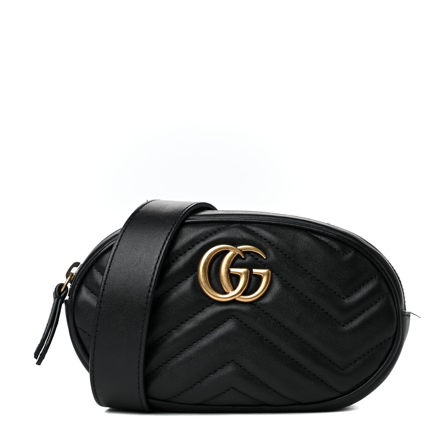 Calfskin Matelasse GG Marmont Belt Bag 85 34 Black